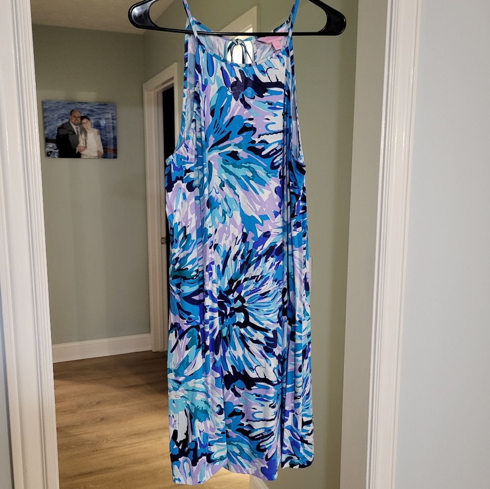Lilly Pulitzer Blue and Purple Floral Dress